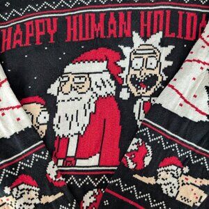 Rick and Morty Ugly Sweater size Large